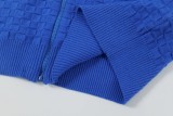Louis Vuitton Classic Checkered Wool Blended Zipper Jacket