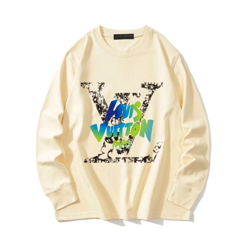 Louis Vuitton Fashion Logo Printed Long Sleeve T-shirt Unisex Versatile Loose T-shirt
