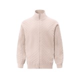 Louis Vuitton Classic Checkered Wool Blended Zipper Jacket