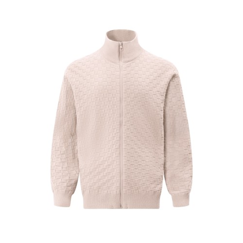 Louis Vuitton Classic Checkered Wool Blended Zipper Jacket