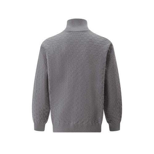 Louis Vuitton Classic Checkered Wool Blended Zipper Jacket