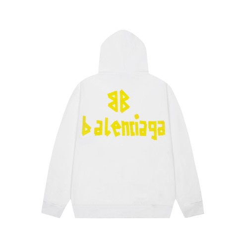 Balenciaga Retro Damaged Tape Logo Printed Hoodie Couple Washed Oversize Casual Sportswear