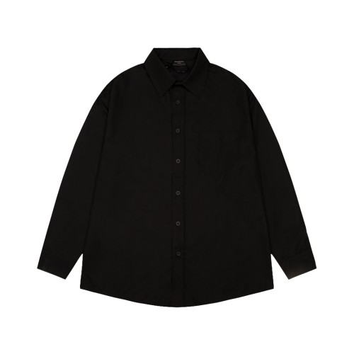 Balenciaga Classic Back Logo Letter Printed Splicing Casual Shirt