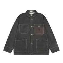 Dior X Stone Multi Bag Leather Washed Cowboy Jacket