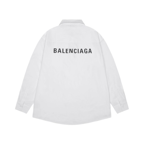 Balenciaga Classic Back Logo Letter Printed Splicing Casual Shirt