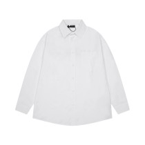 Balenciaga Classic Back Logo Letter Printed Splicing Casual Shirt