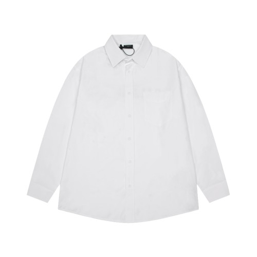Balenciaga Classic Back Logo Letter Printed Splicing Casual Shirt