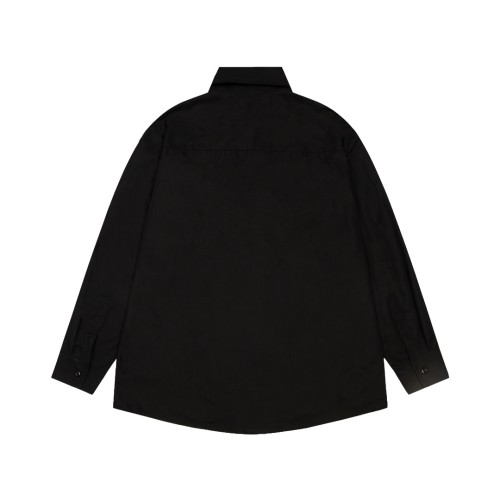 Prada Classic Triangle Logo Zipper Pocket Versatile Casual Shirt