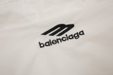 Balenciaga Fashion Logo Embroidered Splicing Jacket Couple Oversize Casual Coat