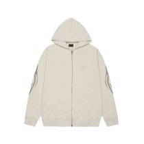 Balenciaga New Gradient Totem Printed Zipper Hoodie Unisex Casual Oversize Coat