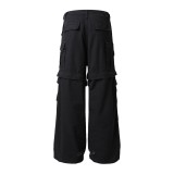Balenciaga Heavy Industries Cargo Wash Damaged, Splashed Ink Loose Wide Legs Two Wear Work Pants