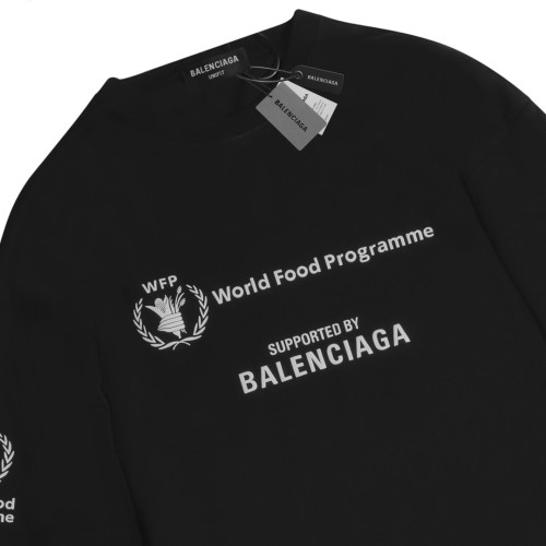 Balenciaga Couple's Versatile Handwritten Logo Letter Printed Round Neck Long Sleeve T-shirt