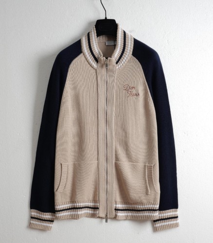 Dior Fashion Embroidery Dior Tears Casual Zipper Jacket