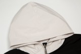 Balenciaga Fashion Logo Embroidered Splicing Jacket Couple Oversize Casual Coat