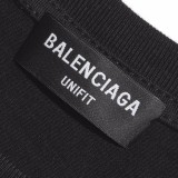 Balenciaga Couple Logo Printed Water Washed Casual Versatile Round Neck Hoodie