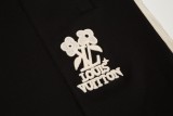 Louis Vuitton Classic Floral Embroidery Pattern Casual Zipper Hoodie Set