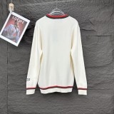 Gucci New Classic Couple Embroidered Logo Round Neck Sweater