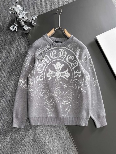 Chrome Hearts Unisex Classic Horseshoe Cross Jacquard Sweater