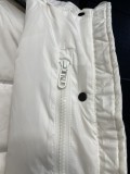 Fendi New Full Dark Pattern Double F Hooded Down Jacket