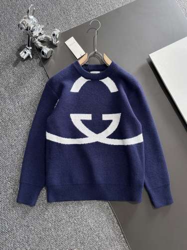 Gucci Unisex Classic Double G Jacquard Casual Sweater