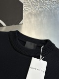 Givenchy New Classic 4G Logo Jacquard Wool Round Neck Sweater