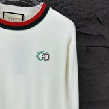 Gucci New Classic Couple Embroidered Logo Round Neck Sweater