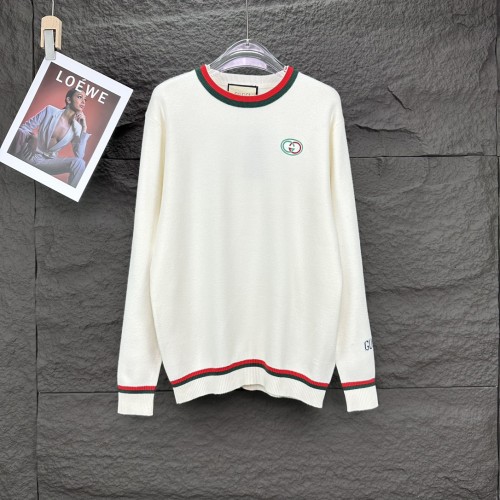 Gucci New Classic Couple Embroidered Logo Round Neck Sweater