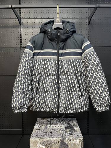 Dior Classic Couple High Street Full Logo Double Sided Down Jacket