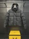 Fendi New Full Dark Pattern Double F Hooded Down Jacket