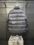 Dior Classic Couple 3D Dark Pattern Vintage Stand Up Collar Down Jacket