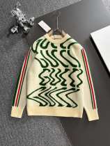 Gucci Unisex Fashion Contrast Twisted Logo Jacquard Casual Versatile Sweater
