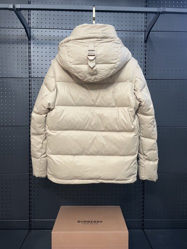 Burberry New Retro Hooded Zipper Down Jacket Unisex Detachable Sleeve Casual Down Jacket