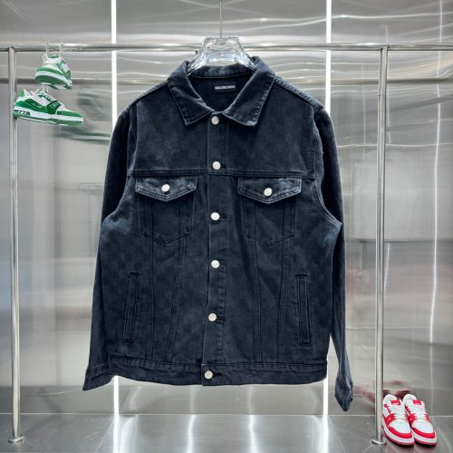 Balenciaga New Fashion Hot Diamond Casual Denim Jacket Coat