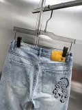 Chrome Hearts New Versatile Patchwork Embroidered Cross Jeans