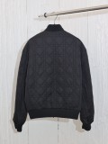 Dior Classic Letter Logo Grid Embroidered Casual Two Sided Baseball Jacket