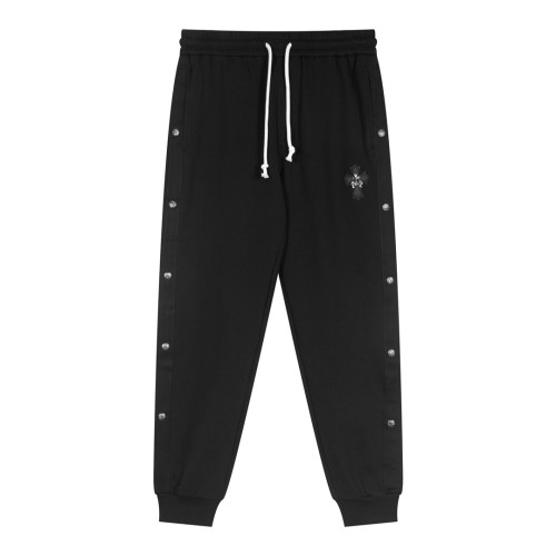 Chrome Hearts Couple New Leather Embroidered Casual Pants