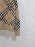 Burberry Couple New Classic Checkered Cashmere Zipper Sweater Jacket