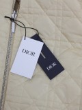Dior Classic Letter Logo Grid Embroidered Casual Two Sided Baseball Jacket