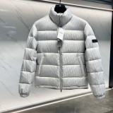 Dior Unisex Classic Dark Pattern Vintage Stand Up Collar Down Jacket