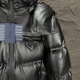 Prada New Couple Classic Versatile Hooded Down Jacket