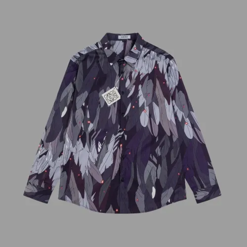 Loewe New Fashion Full Feather Printed Long Sleeve Shirt