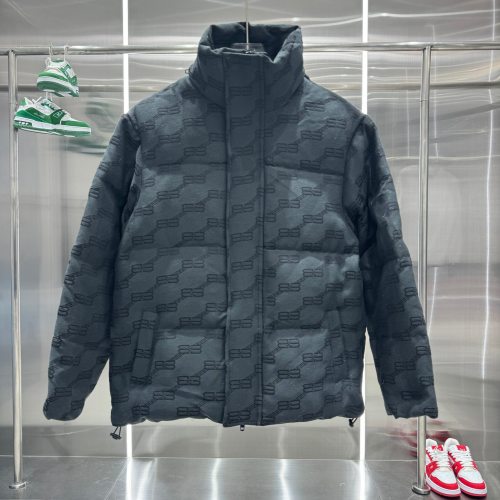 Balenciaga x Gucci New Unisex Double B Full Print Jacquard Casual Down Jacket
