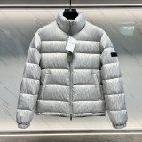 Dior Unisex Classic Dark Pattern Vintage Stand Up Collar Down Jacket