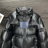 Prada New Couple Classic Versatile Hooded Down Jacket