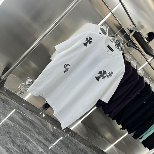 Chrome Hearts Personalized Cross T-shirt Unisex Casual Versatile Short Sleeve