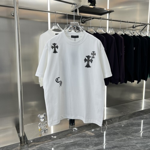 Chrome Hearts Personalized Cross T-shirt Unisex Casual Versatile Short Sleeve