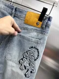 Chrome Hearts New Versatile Patchwork Embroidered Cross Jeans