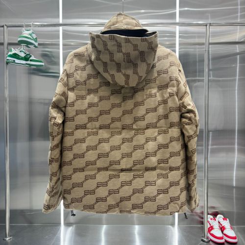 Balenciaga x Gucci New Unisex Double B Full Print Jacquard Casual Down Jacket