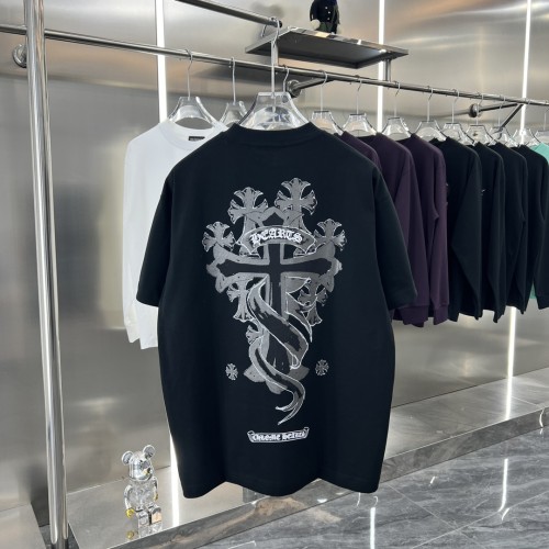 Chrome Hearts Personalized Cross T-shirt Unisex Casual Versatile Short Sleeve
