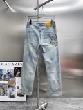 Chrome Hearts New Versatile Patchwork Embroidered Cross Jeans